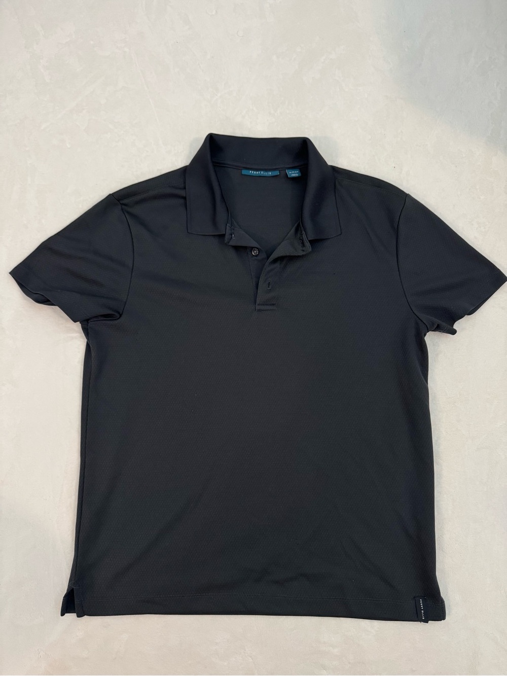 Perry Ellis Black Short-Sleeve Performance Polo